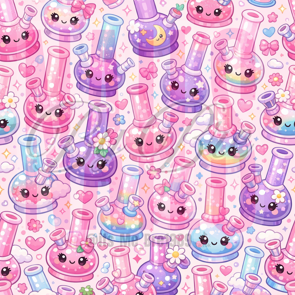 30mm length puff princess frenchie print waterslide decal