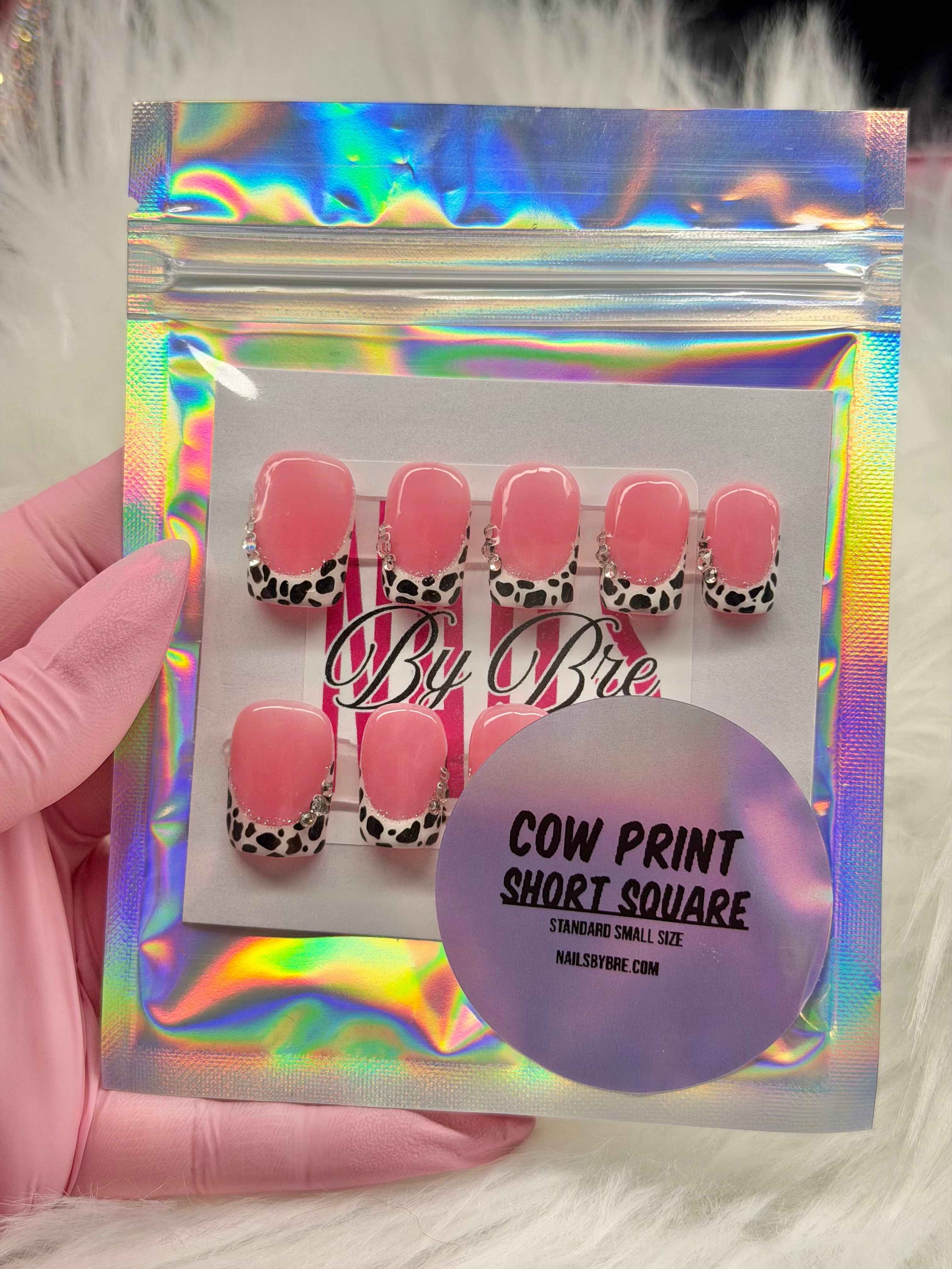 Cow Print Short Square