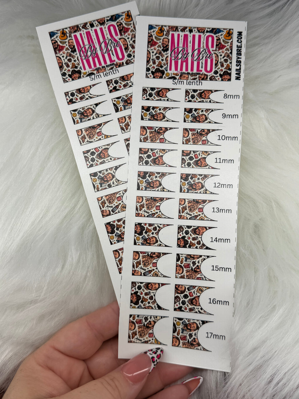 30mm length Posty print water slide decal