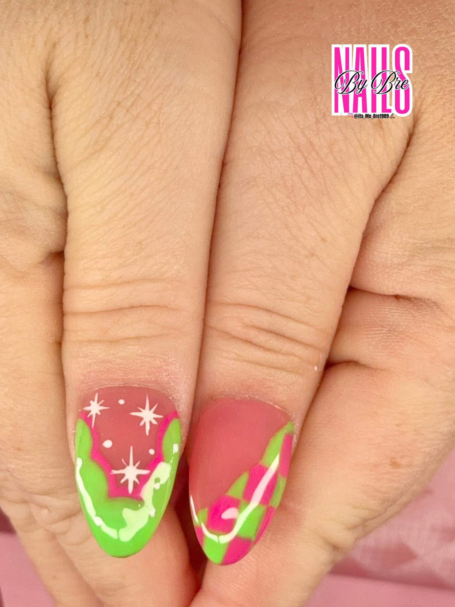 Summer Vibes (Hot Pink and Lime Green)